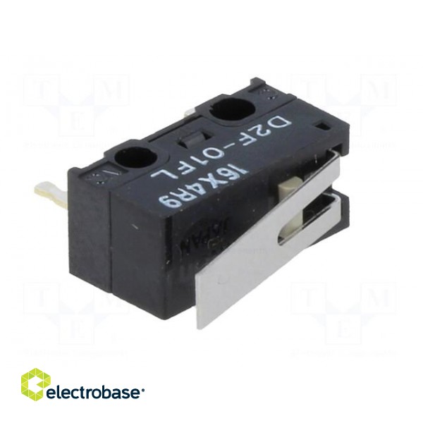 Microswitch SNAP ACTION | 1A/125VAC | 0.1A/30VDC | with lever | SPDT paveikslėlis 2