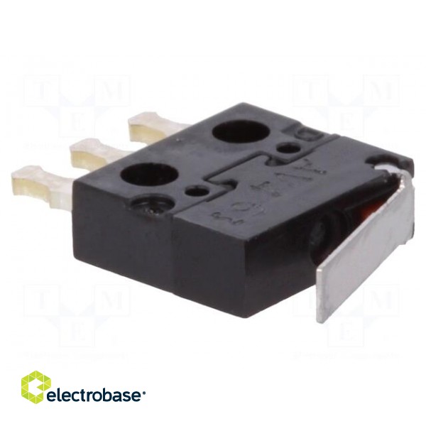 Microswitch SNAP ACTION | 0.1A/30VDC | with lever | SPDT | ON-(ON) image 1