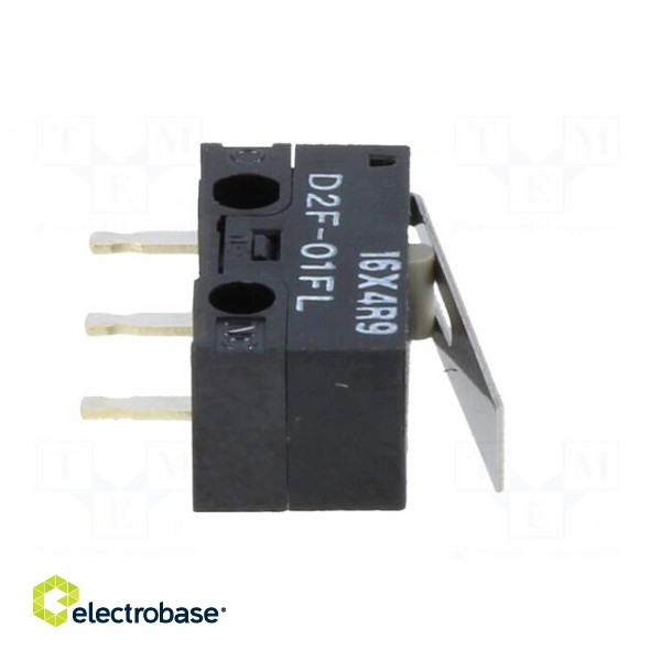 Microswitch SNAP ACTION | 1A/125VAC | 0.1A/30VDC | with lever | SPDT paveikslėlis 9