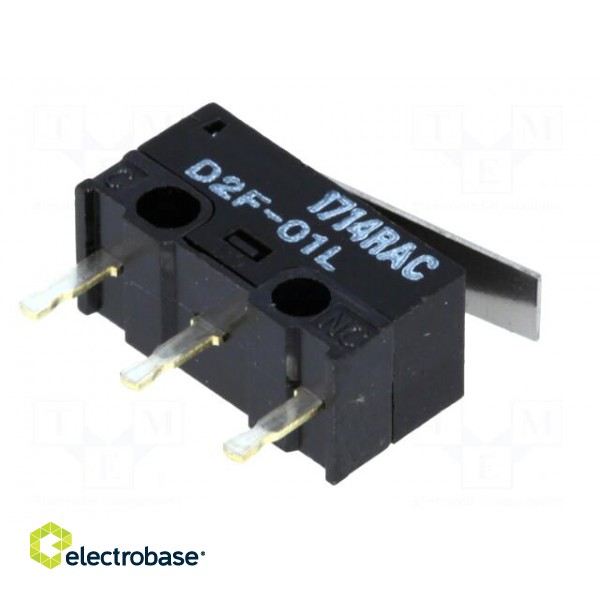 Microswitch SNAP ACTION | 0.1A/30VDC | with lever | SPDT | ON-(ON) image 6