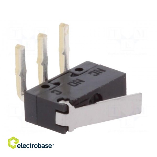 Microswitch SNAP ACTION | 0.5A/30VDC | with lever | SPDT | ON-(ON) image 1