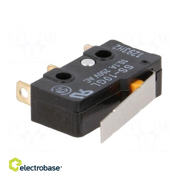 Microswitch SNAP ACTION | 10A/250VAC | with lever | SPDT | ON-(ON) image 2