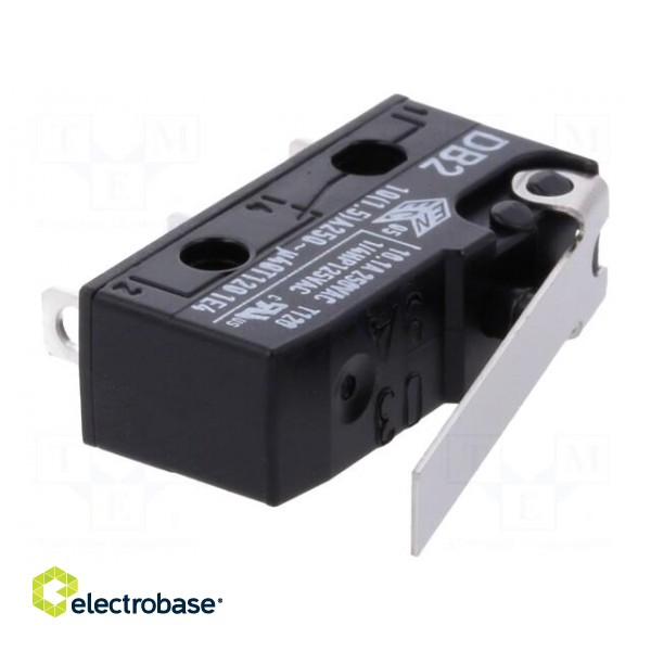 Microswitch SNAP ACTION | 10A/250VAC | 0.1A/80VDC | with lever image 1