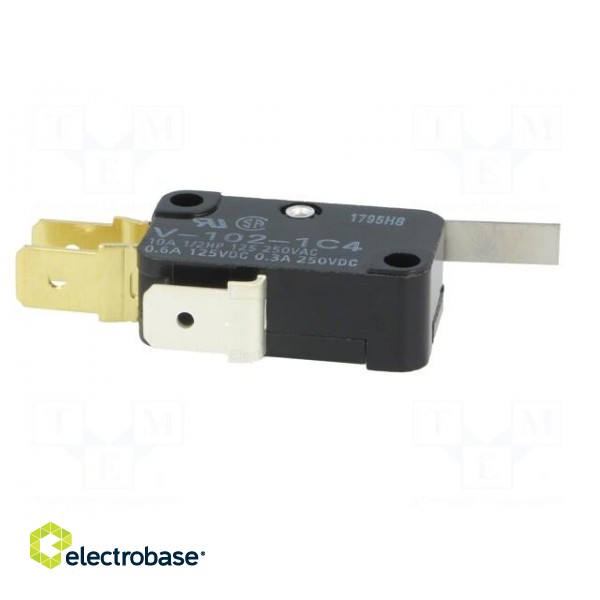 Microswitch SNAP ACTION | 10A/250VAC | 0.6A/125VDC | with lever image 7