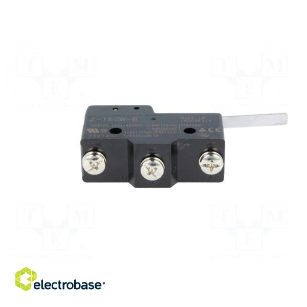 Microswitch SNAP ACTION | with lever | SPDT | 15A/250VAC | 6A/30VDC image 7