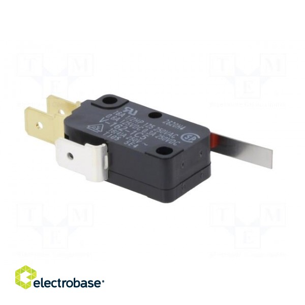 Microswitch SNAP ACTION | 16A/250VAC | 0.3A/250VDC | with lever фото 8