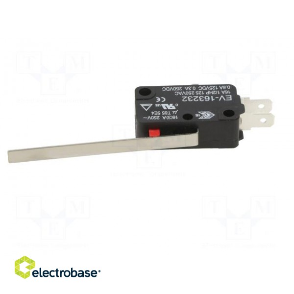 Microswitch SNAP ACTION | 16A/250VAC | 0.6A/125VDC | with lever image 3