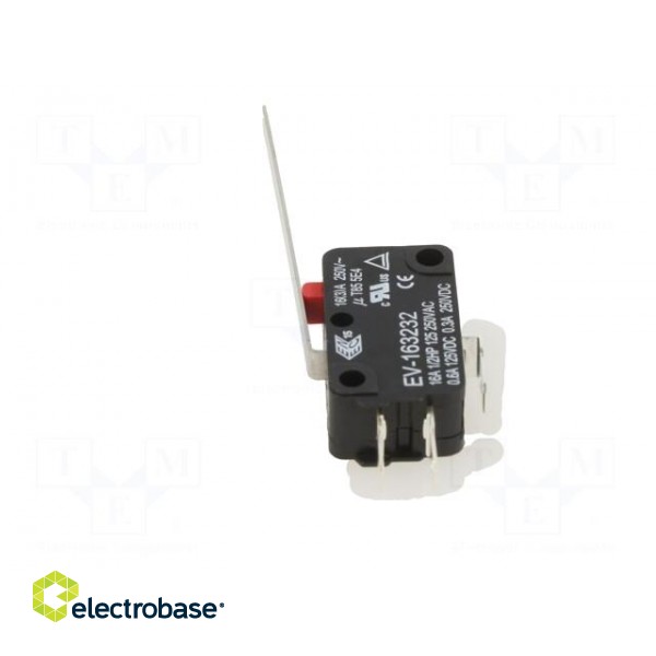 Microswitch SNAP ACTION | 16A/250VAC | 0.6A/125VDC | with lever image 5