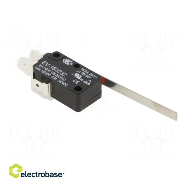 Microswitch SNAP ACTION | 16A/250VAC | 0.6A/125VDC | with lever image 8