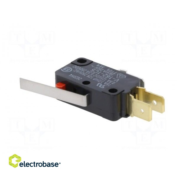 Microswitch SNAP ACTION | 16A/250VAC | 0.3A/250VDC | with lever paveikslėlis 4