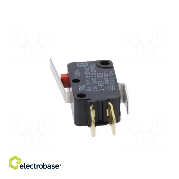 Microswitch SNAP ACTION | 16A/250VAC | 0.3A/250VDC | with lever paveikslėlis 5