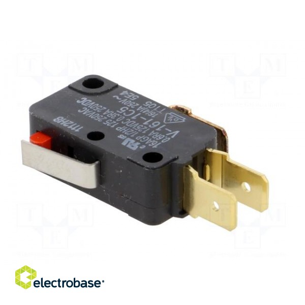 Microswitch SNAP ACTION | 16A/250VAC | 0.3A/250VDC | with lever image 4