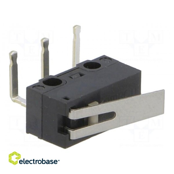 Microswitch SNAP ACTION | 1A/125VAC | 0.1A/30VDC | with lever | SPDT image 1