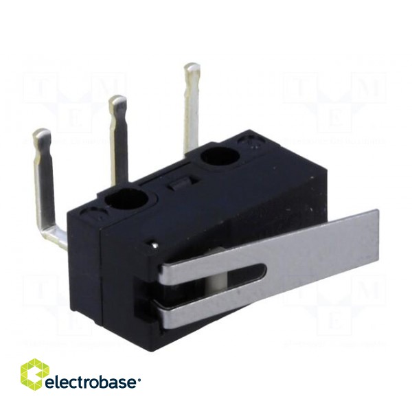 Microswitch SNAP ACTION | 1A/125VAC | 0.5A/30VDC | with lever | SPDT image 1