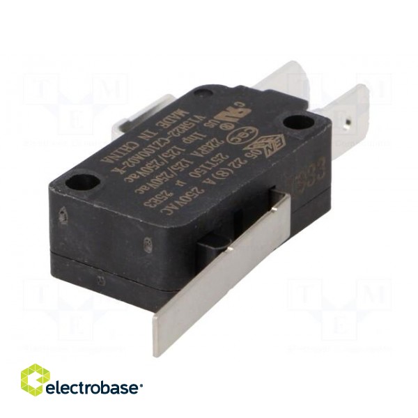 Microswitch SNAP ACTION | with lever | SPDT | 22A/250VAC | ON-(ON) image 1