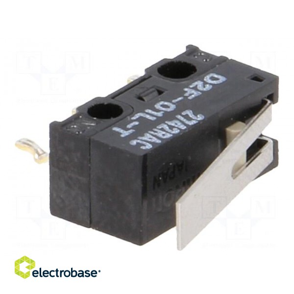 Microswitch SNAP ACTION | 3A/125VAC | 0.1A/30VDC | with lever | SPDT image 1
