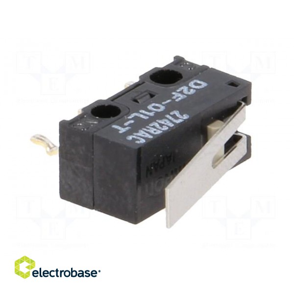 Microswitch SNAP ACTION | 3A/125VAC | 0.1A/30VDC | with lever | SPDT image 2