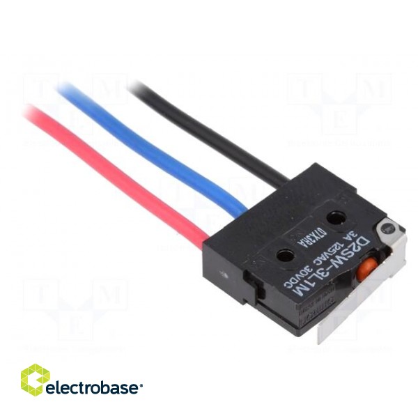 Microswitch SNAP ACTION | with lever | SPDT | 3A/125VAC | 3A/30VDC