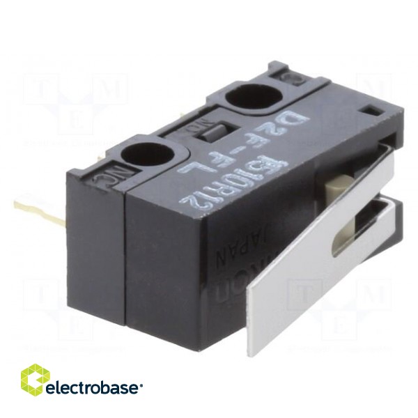 Microswitch SNAP ACTION | 3A/125VAC | with lever | SPDT | ON-(ON) image 1