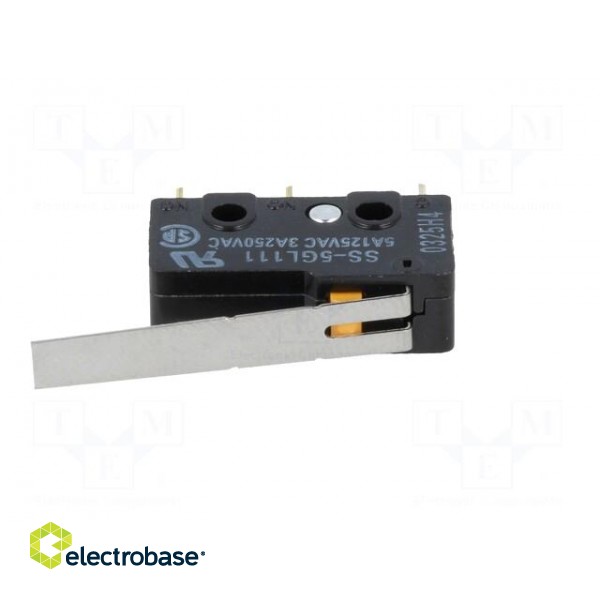 Microswitch SNAP ACTION | 3A/250VAC | with lever | SPDT | ON-(ON) paveikslėlis 3