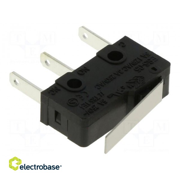 Microswitch SNAP ACTION | 3A/250VAC | with lever | SPDT | ON-(ON) image 1