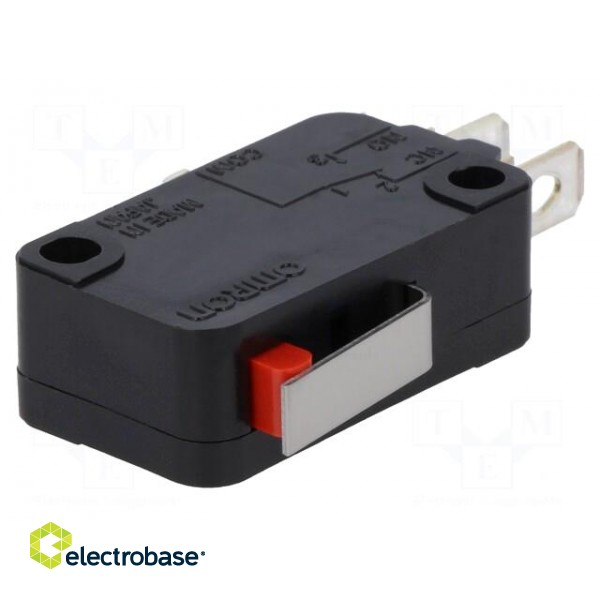 Microswitch SNAP ACTION | 5A/250VAC | with lever | SPDT | ON-(ON) image 1