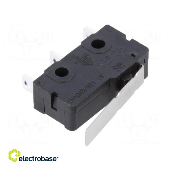 Microswitch SNAP ACTION | 5A/250VAC | with lever | SPDT | ON-(ON) фото 1