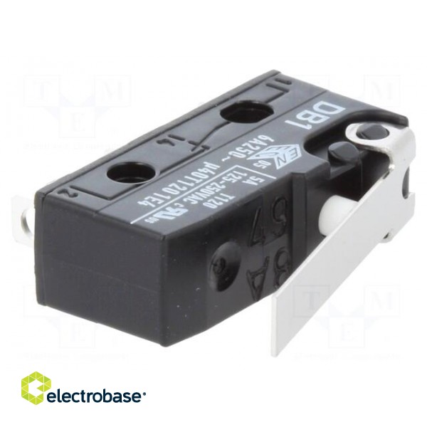 Microswitch SNAP ACTION | with lever | SPDT | 6A/250VAC | 0.1A/80VDC paveikslėlis 1