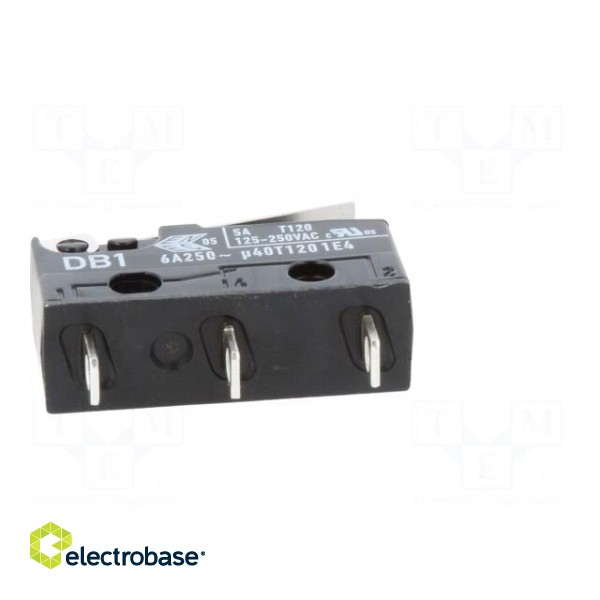 Microswitch SNAP ACTION | 6A/250VAC | 0.1A/80VDC | with lever | SPDT image 7