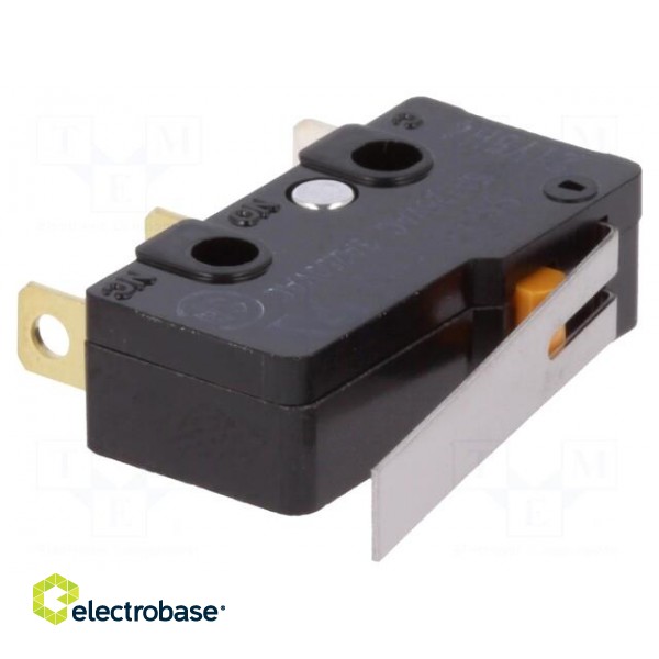 Microswitch SNAP ACTION | 5A/250VAC | with lever | SPST-NC | Pos: 2 image 1