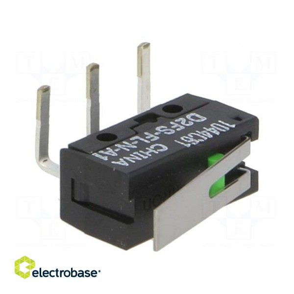 Microswitch SNAP ACTION | 0.1A/6VDC | with lever | SPST-NO | Pos: 2 фото 1