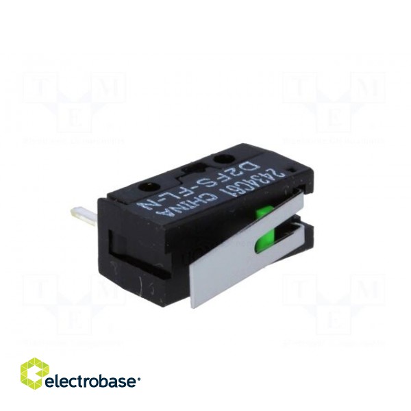 Microswitch SNAP ACTION | 0.1A/6VDC | with lever | SPST-NO | Pos: 2 image 2