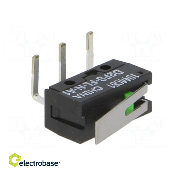 Microswitch SNAP ACTION | 0.1A/6VDC | with lever | SPST-NO | Pos: 2 paveikslėlis 2