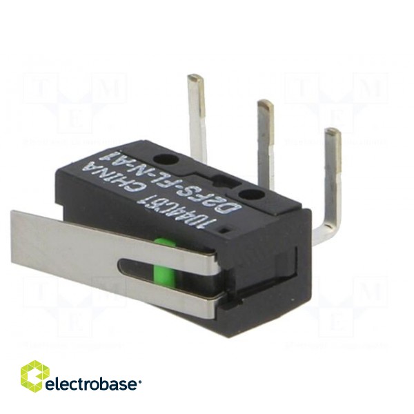 Microswitch SNAP ACTION | 0.1A/6VDC | with lever | SPST-NO | Pos: 2 фото 4