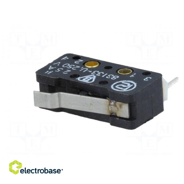 Microswitch SNAP ACTION | 2.5A/250VAC | 0.3A/220VDC | with lever image 4