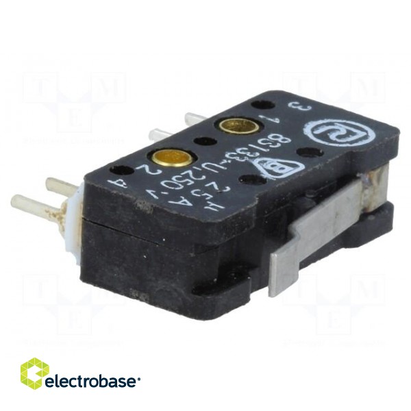 Microswitch SNAP ACTION | 2.5A/250VAC | 0.3A/220VDC | with lever image 1