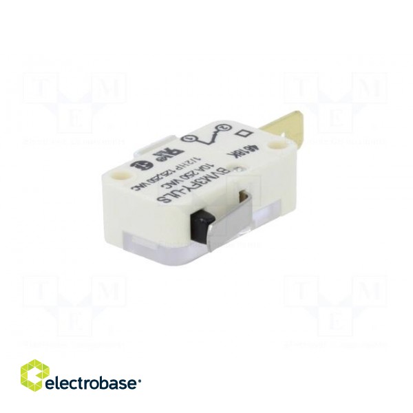 Microswitch SNAP ACTION | with lever | SPST | 10A/250VAC | (ON)-OFF image 2