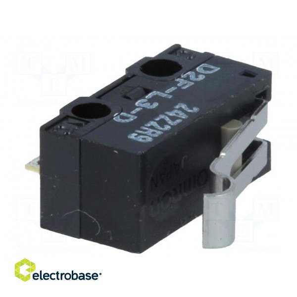 Microswitch SNAP ACTION | 3A/125VAC | 2A/30VDC | SPDT | ON-(ON) | IP40 image 1