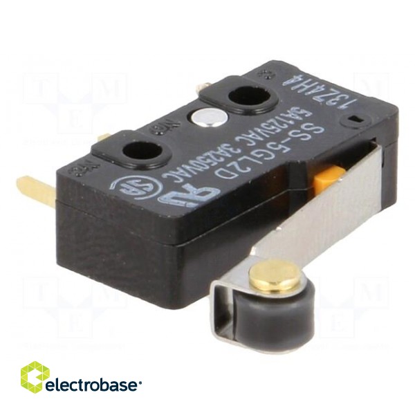 Microswitch SNAP ACTION | 5A/125VAC | with lever (with roller) image 1