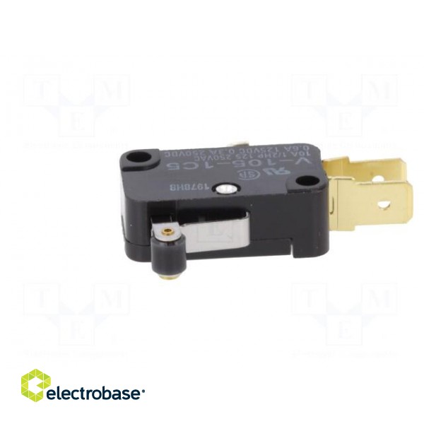 Microswitch SNAP ACTION | 10A/250VAC | 0.6A/125VDC | SPDT | ON-(ON) image 3