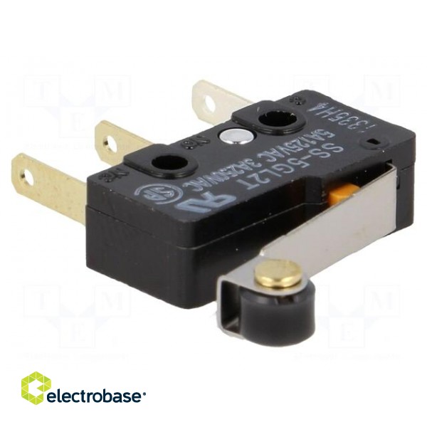 Microswitch SNAP ACTION | 5A/125VAC | with lever (with roller) image 1
