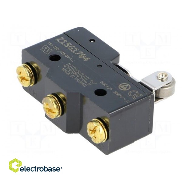 Microswitch SNAP ACTION | 20A/250VAC | with lever (with roller) image 8