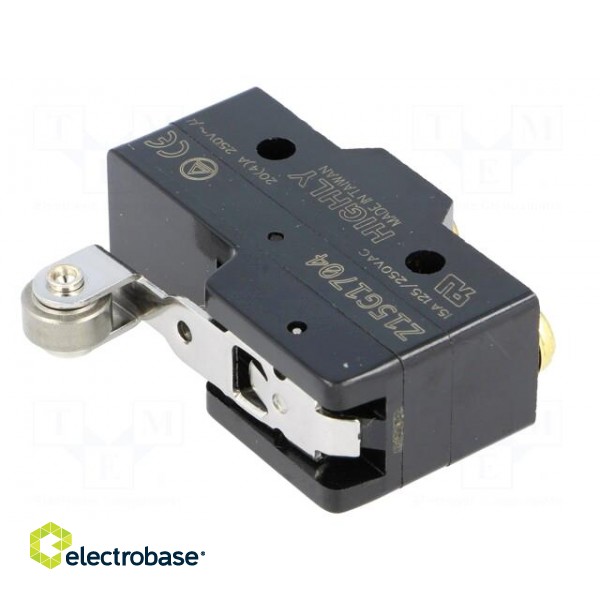 Microswitch SNAP ACTION | 20A/250VAC | with lever (with roller) image 4