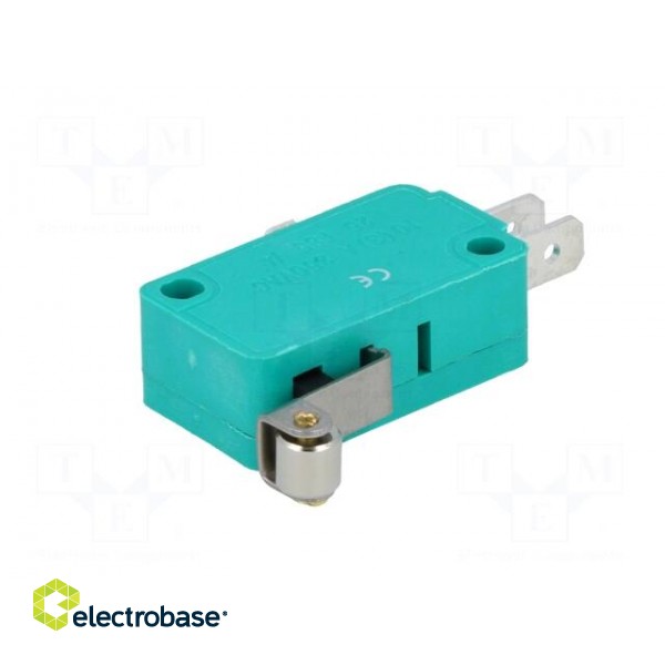Microswitch SNAP ACTION | 10A/250VAC | with lever (with roller) paveikslėlis 2