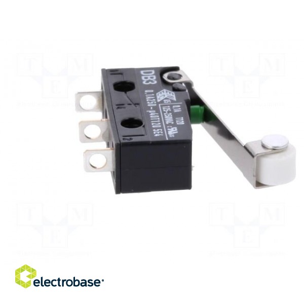 Microswitch SNAP ACTION | with roller | SPDT | 0.1A/250VAC | ON-(ON) image 9
