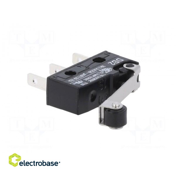 Microswitch SNAP ACTION | 10A/250VAC | 0.1A/80VDC | with roller image 2