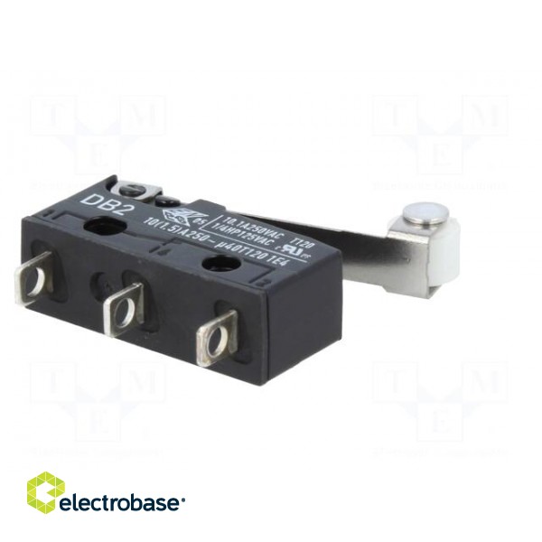 Microswitch SNAP ACTION | 10A/250VAC | 0.1A/80VDC | with roller paveikslėlis 8