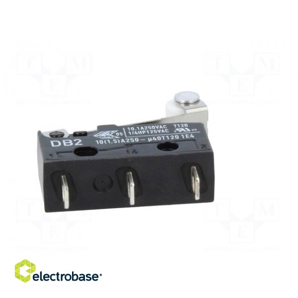 Microswitch SNAP ACTION | 10A/250VAC | 0.1A/80VDC | with roller image 7