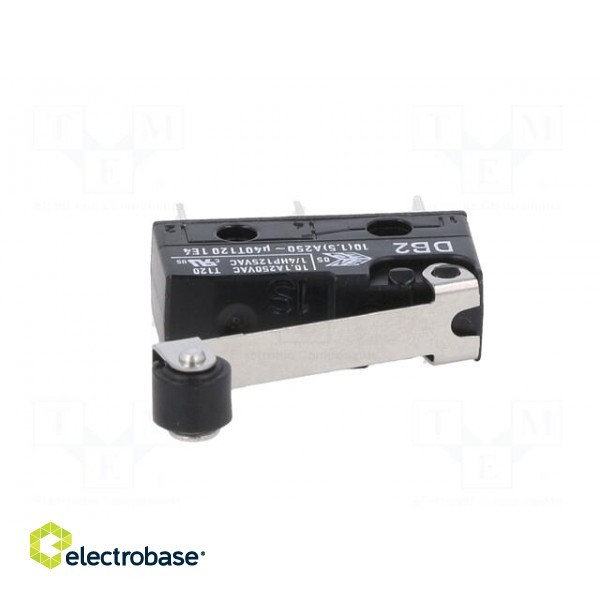 Microswitch SNAP ACTION | 10A/250VAC | 0.1A/80VDC | with roller image 3