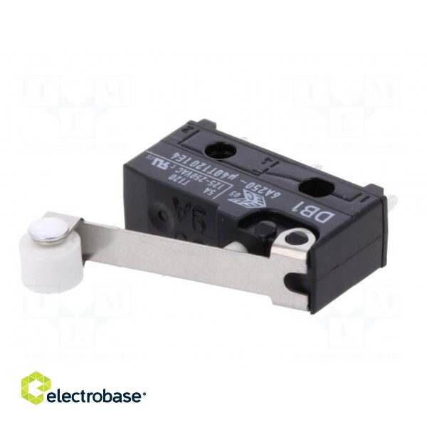 Microswitch SNAP ACTION | 6A/250VAC | 0.1A/80VDC | with roller paveikslėlis 4